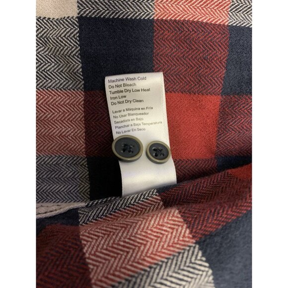 Jachs Flannel Buffalo Plaid Americana Red Long Sleeve Thick 100% Cotton Workwear - Picture 6 of 9